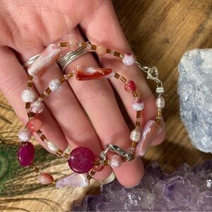 Handmade Pink Set of Bracelets